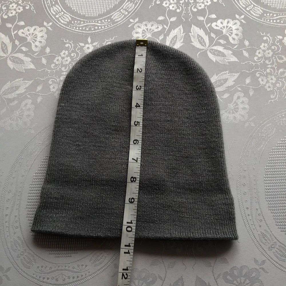 Vans Off The Wall Gray Knitted Heather Cuff Milford Patch Beanie Hat Unisex OSFM